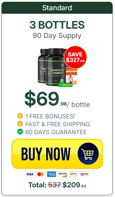 ShapeON 3 Bottle Price